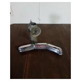 VINTAGE AUTOMOTIVE LAMP AND PLASTIC TOY