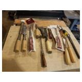 VARIOUS WOOD CHISELS