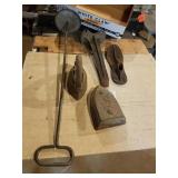 SAD IRONS, SHOE LATH, MISCELLANOUS ITEM
