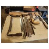 VARIETY OF SAW BLADES, DRAW KNIFE, MISCELLANOUS