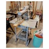 TABLE SAW AND MITER BOX , SANDER ON ROLLING TABLE