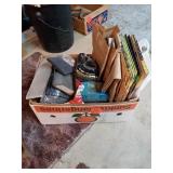 SMALL BOX OF STEEL WOOL AND SAND PAPER