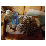 DOOR PLATES AND 26 HANDLES, CONCRETE PATCH,