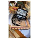 HALOGEN LIGHT , CIGAR BOX, CHERRY CRATE