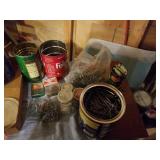 NAILS, HINGES, MISCELLANOUS ITEMS