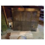 FIREPLACE COVER, A PIECE OF LINOLEUM 84" X 23"