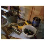 CEMENT TOOLS, HOSE NOZZLES AND SPRINKLERS AND