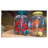 2 SUN TEA CONTAINERS WITH SPIGOTS- GLASS