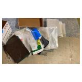 BOX OF MANY PLASTIC SHEETS FOR PAINTING OR