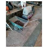 SMALL METAL WHEEL BARROW WITH CHAINS