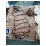TIRE CHAINS, UNKNOWN SIZE OR MAKER, BURLAP SACK