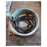 JUMPER CABLES AND OIL DRIP PAN