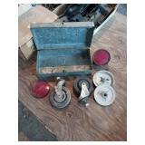 SMALL METAL BOX, ROLLER WHEELS, LIGHT, MISC
