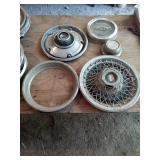 5 UNMATCHED HUB CAPS