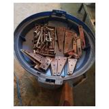 VINTAGE DOOR HINGES, MISCELLANOUS BOLTS AND NUTS