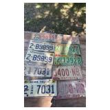 10 VINTAGE LICENSE PLATES- 5 PAIRS- NEBRASKA