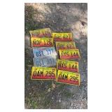 10  NEBRASKA LICENSE PLATES- 5 SETS