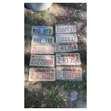 10 NEBRASKA LICENSE PLATES- 5 SETS