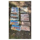 10 NEBRASKA LICENSE PLATES- 5 SETS