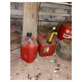 TWO, 2 GALLON PLASTIC GAS CANS