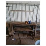 HEAVY SOLID WOOD WORK BENCH / TABLE 36 IN TALL BY