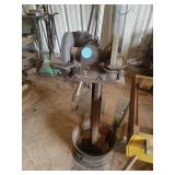 PRAIRIE GRINDER, ON A HOMEMADE STAND