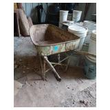 VINTAGE METAL WHEEL BARROW