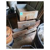 SEVERAL METAL DRAWERS, APPROX 12