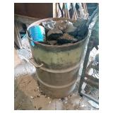 55 GALLON DRUM FULL OF COAL