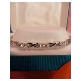 CUBIC ZIRCONIA SILVER PLATED WOMEN