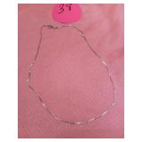 16" SILVER NECKLACE STAMPED