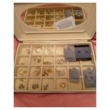 COSTUME JEWELRY PIERCED EARINGS IN A CASE