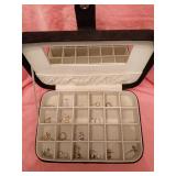 COSTUME JEWELRY PIERCED EARINGS IN A CASE