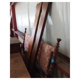 VINTAGE FULL SIZE HEADBOARD, FOOTBOARD AND SIDE