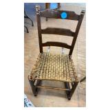 VINTAGE ROPE CUSHION ROCKING CHAIR