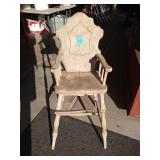 VINTAGE HIGH CHAIR, NEEDS REPAIR
