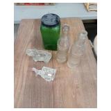 2 FAIRBURY GRADE BEVERAGE BOTTLES, MISC
