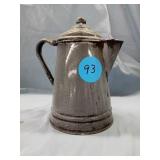 GRAY ENAMEL COFFEE POT