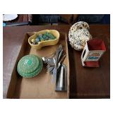 SILVERWARE  MARBLES MATCH HOLDER