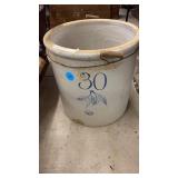 30 GAL UNION STONEWARE (RED WING) HAS CHIPS