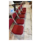 6 HEAVY PADDED FOLDING CHAIRS