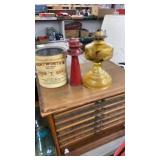 LARGE OYSTER CAN OLD CAR HORN LAMP