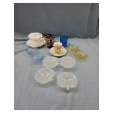 GLASS DECOR AND TEA CUPS