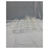 12 CLEAR ETCHED GLASSES