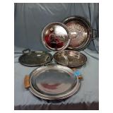 SILVER PLATED ANNIVERSARY TRAYS