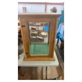 WOOD SHOW CASE 22IN WIDE 30IN TALL