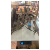 CAST IRON OIL LAMP CEILING FIXTURE 31IN TALL 36IN