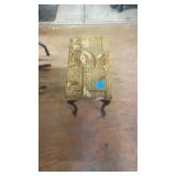 STOOL WITH CAST IRON LEGS 22IN LONG  17IN TALL