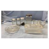 VINTAGE GLASSWARE-SALT & PEPPER, REFRIGERATOR