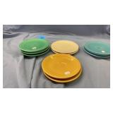 11 FIESTA SAUCERS- VARIETY OF COLORS
